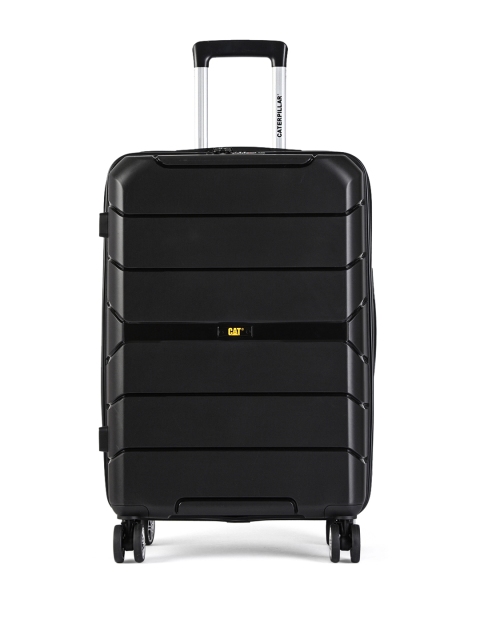 

CAT ARMOR Black Solid Hard Side Medium Trolley Suitcase