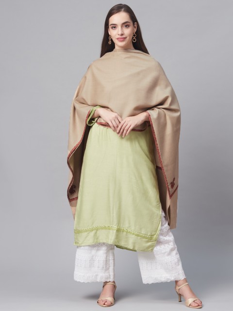 

Pashutsh Women Beige Solid Designer Shawl