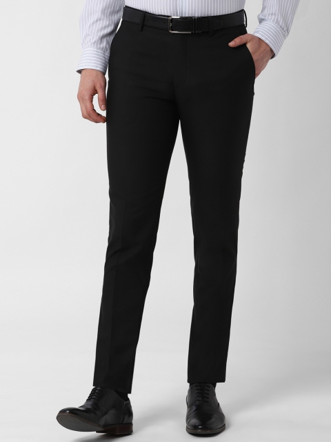 

Peter England Men Black Slim Fit Formal Trousers