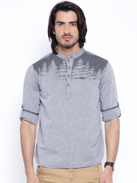 

SPYKAR Grey Slim Fit Short Kurta