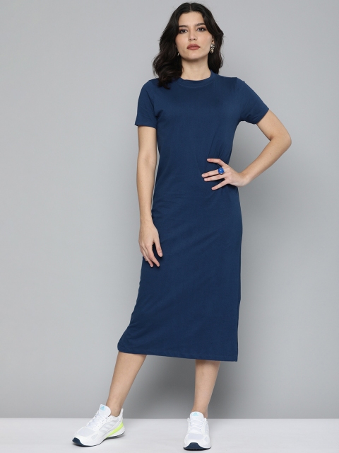 

HERE&NOW Navy Blue T-shirt Midi Dress