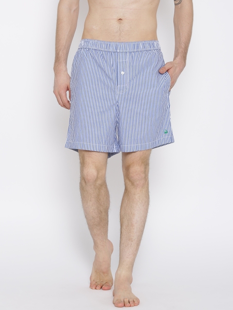 

Undercolors of Benetton Blue Striped Boxers 343DI-905, White