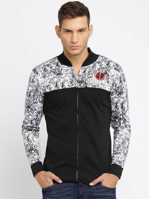 

Kook N Keech Marvel Men Black Deadpool Print Sweatshirt