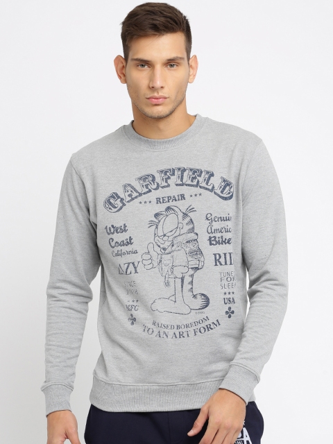 

Kook N Keech Grey Melange Printed Sweatshirt