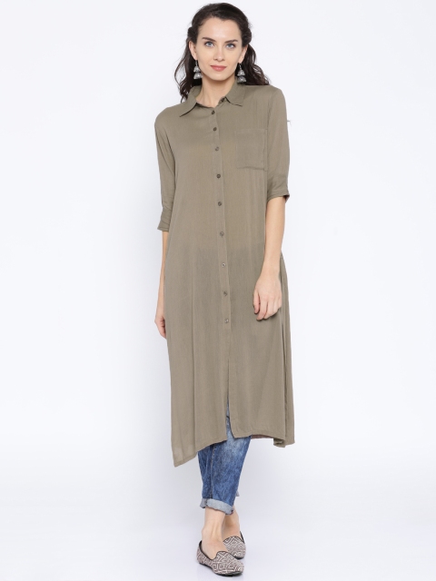 

Anouk Taupe Pathani Kurta