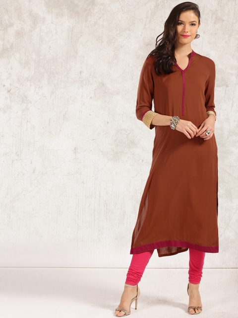 

Anouk Brown A-line Kurta