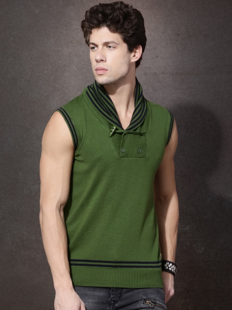 

Roadster Green Sleeveless Sweater