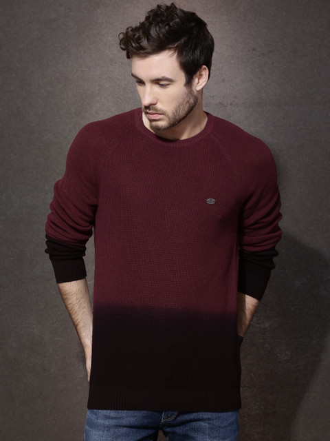 

Roadster Maroon Dip-Dye Sweater