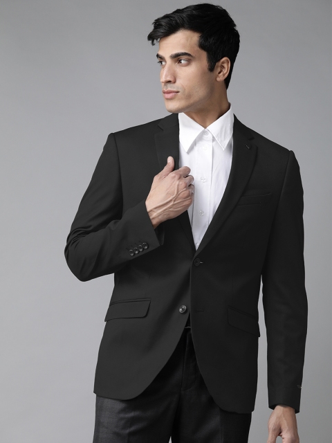 

Men Black Solid Slim Fit Single-Breasted 2-Piece Formal Suit