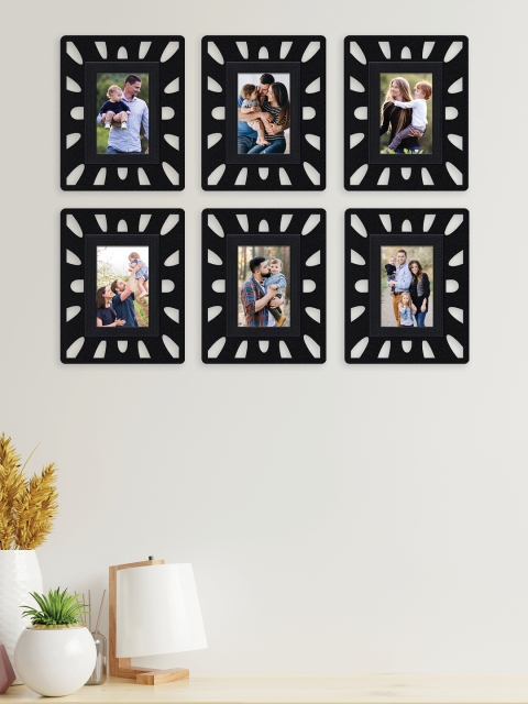 

RANDOM Set of 6 Black Solid Wall Photo Frames