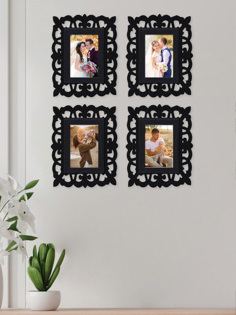 

RANDOM Set Of 4 Black Solid Wall Photo Frames
