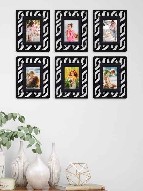 

RANDOM Set Of 6 Black Solid Wall Photo Frame