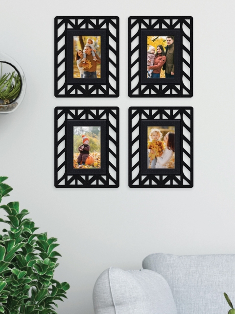 

RANDOM Set Of 4 Black Solid Individual Wall Photo Frames