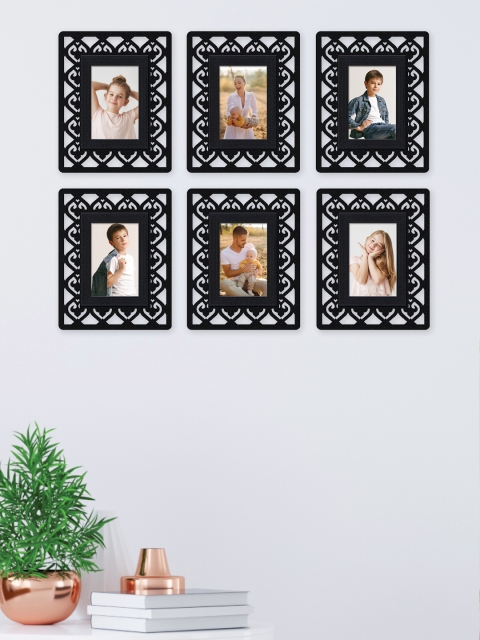 

RANDOM Set Of 6 Black Solid Wall Photo Frames
