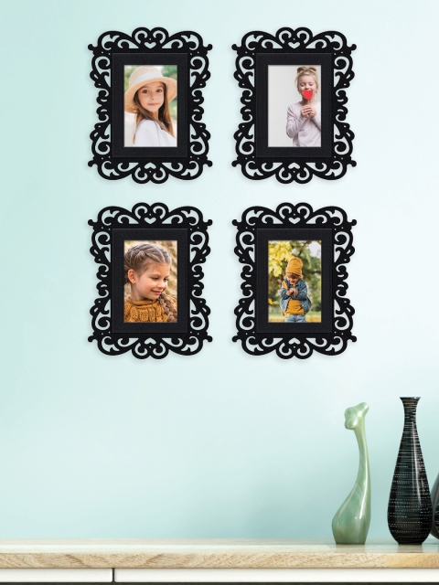

RANDOM Set Of 4 Black Solid Wall Photo Frame