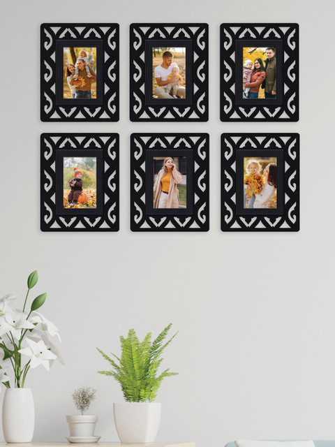 

RANDOM Set Of 6 Black Solid Wall Photo Frames