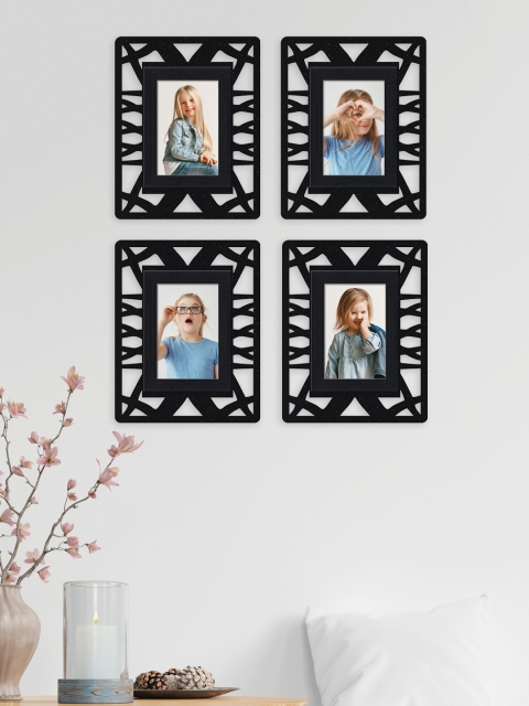 

RANDOM Set Of 4 Black Solid Photo Frames