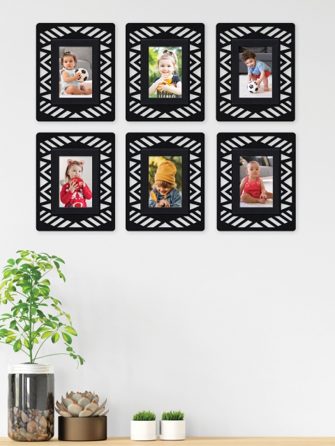 

RANDOM Set Of 6 Black Solid Photo Frames
