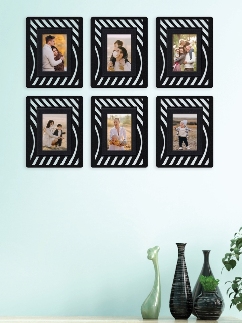 

RANDOM Set Of 6 Black Solid Wall Photo Frame