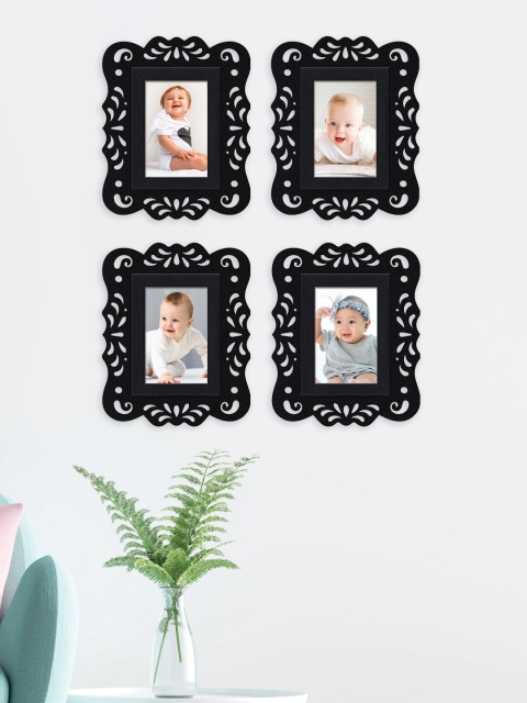 

RANDOM Set Of 4 Black Solid Wall Photo Frames