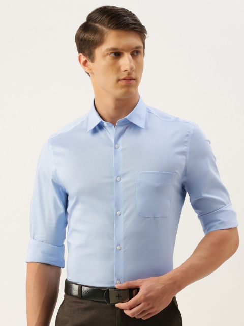 

Peter England Men Blue Regular Fit Solid Formal Shirt