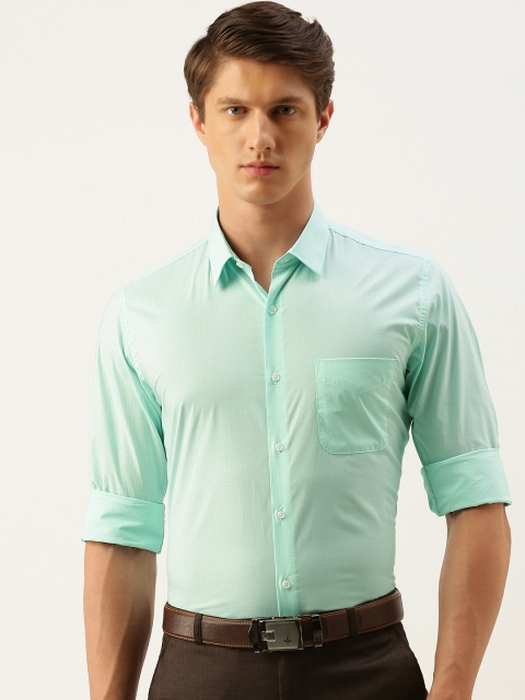 

Peter England Men Blue Slim Fit Checked Formal Shirt