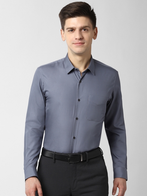

Peter England Men Grey Slim Fit Formal Shirt