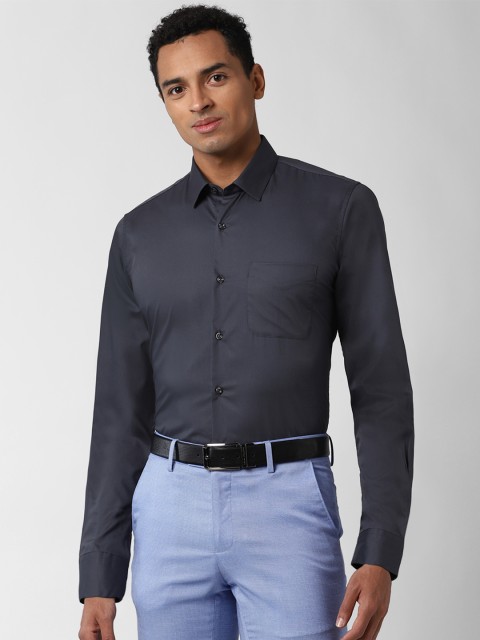 

Peter England Men Charcoal Grey Classic Slim Fit Formal Shirt