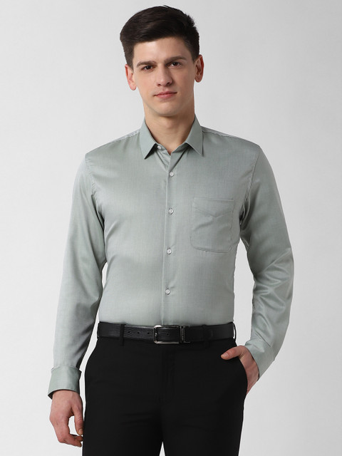 

Peter England Men Light Olive Slim Fit Formal Shirt