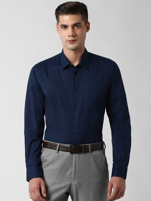 

Peter England Men Navy Blue Slim Fit Cotton Formal Shirt