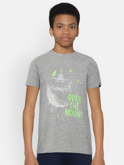 

Indian Terrain Boys Grey Printed Round Neck T-shirt