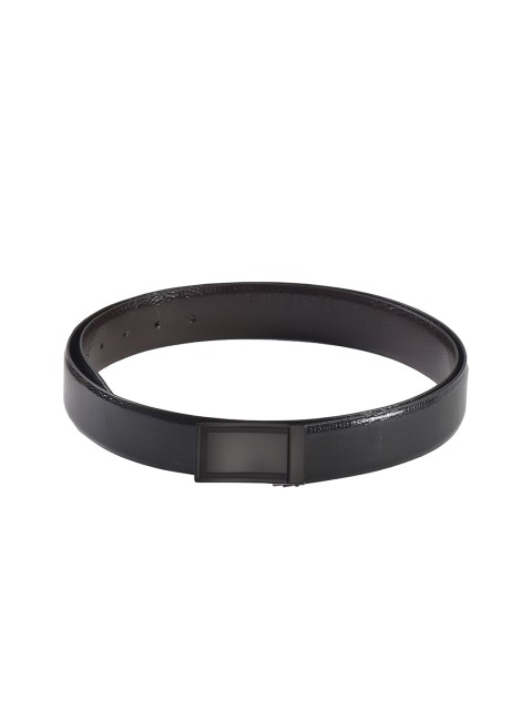 

Second SKIN Men Black & Brown Textured Genuine Leather Reversible Belt