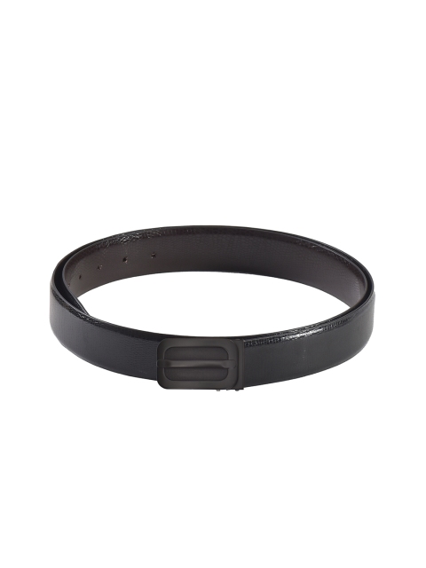 

Second SKIN Men Black & Brown Textured Genuine Leather Reversible Belt
