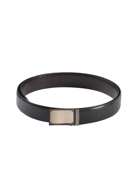 

Second SKIN Men Black & Brown Genuine Leather Textured Reversible Belt