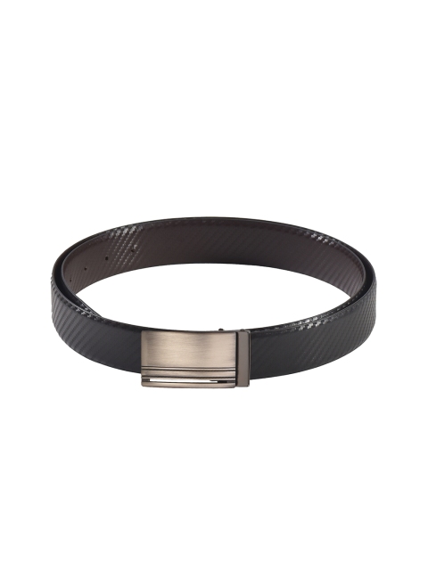 

Second SKIN Men Black & Brown Genuine Leather Textured Reversible Belt