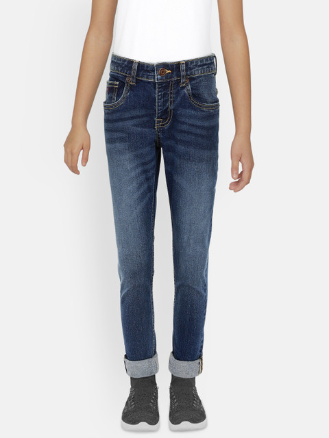 

Indian Terrain Boys Navy Blue Regular Fit Mid-Rise Clean Look Jeans