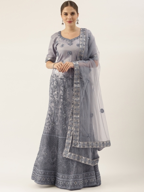 

Soch Grey Embroidered Thread Work Lehenga Choli