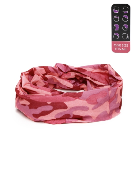 

Ayesha Unknown Unisex Pink & Peach-Coloured Printed Multifunctional Headwear