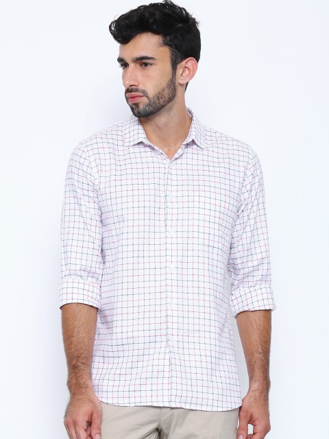 

Allen Solly White Checked Custom Fit Formal Shirt