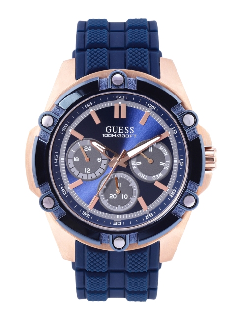 

GUESS Men Blue Dial & Blue Straps Analogue Watch W1302G4