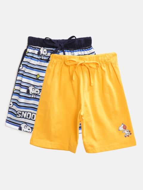

Eteenz Boys Pack of 2 Pure Cotton Shorts, Blue