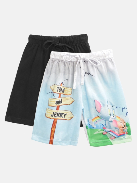 

Eteenz Boys Pack of 2 Pure Cotton Shorts, Blue
