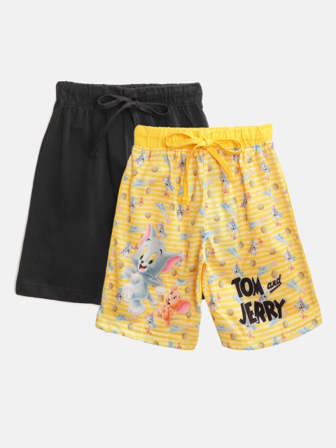 

Eteenz Boys Pack of 2 Pure Cotton Shorts, Yellow