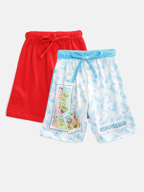 

Eteenz Boys Pack of 2 Pure Cotton Shorts, Blue