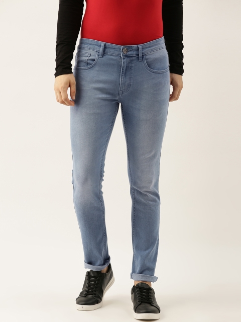 

SINGLE Men Blue Slim Fit Light Fade Stretchable Jeans