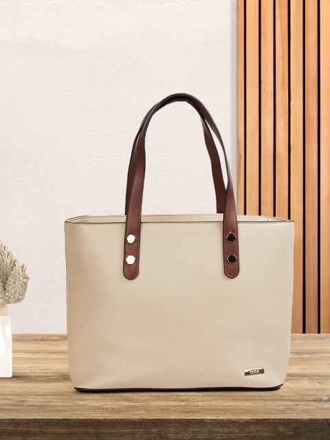 

CODE by Lifestyle Khaki Solid Handheld Bag
