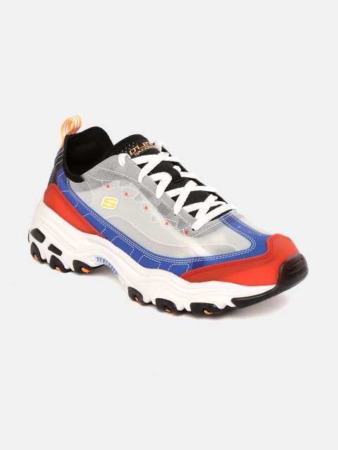 

Skechers Men Grey & Blue Colourblocked D'LITES Sneakers
