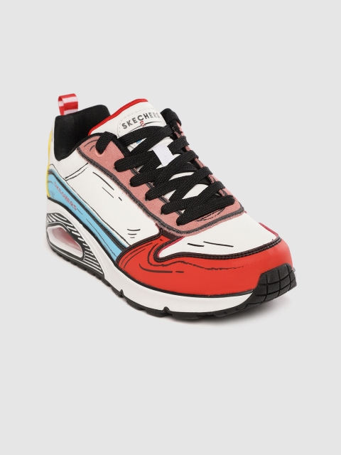 

Skechers Women White & Red Colourblocked Uno - Jump And Kicks Sneakers