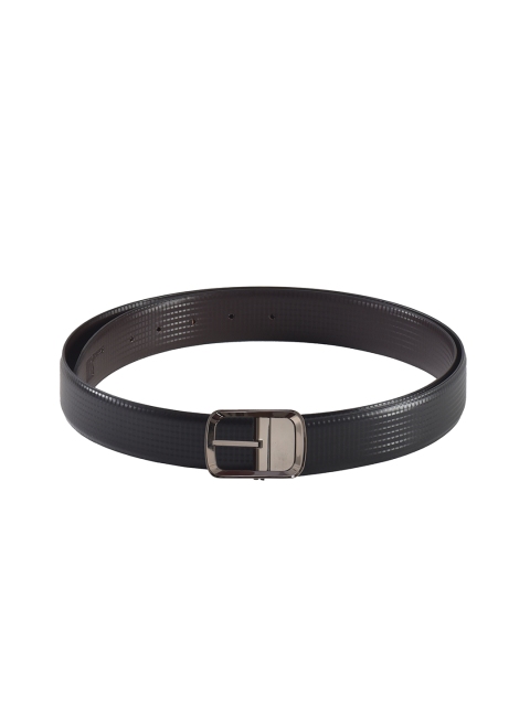 

Second SKIN Men Black & Brown Genuine Leather Textured Reversible Belt