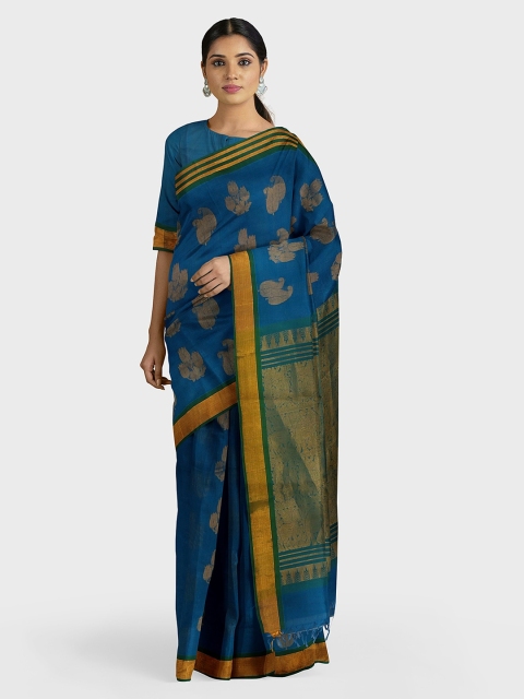 

APCO Blue Woven Design Pure Cotton Saree